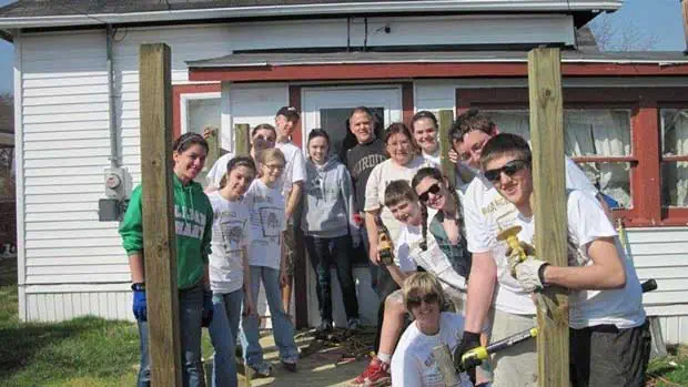 "Volunteers working hard" Photo courtesy of Home Savers of Delaware County