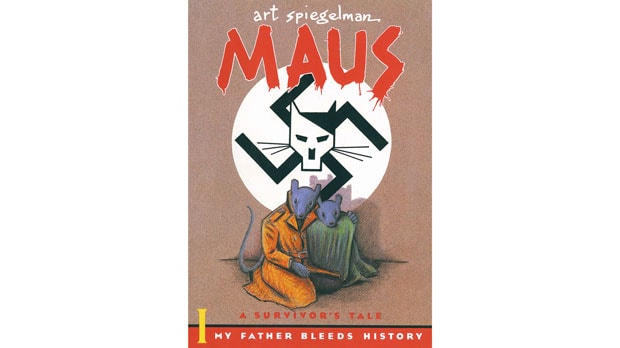 This cover image released by Pantheon shows "Maus" a graphic novel by Art Spiegelman. A Tennessee school district has voted to ban the Pulitzer Prize winning graphic novel about the Holocaust due to “inappropriate language” and an illustration of a nude woman. (Pantheon via AP)