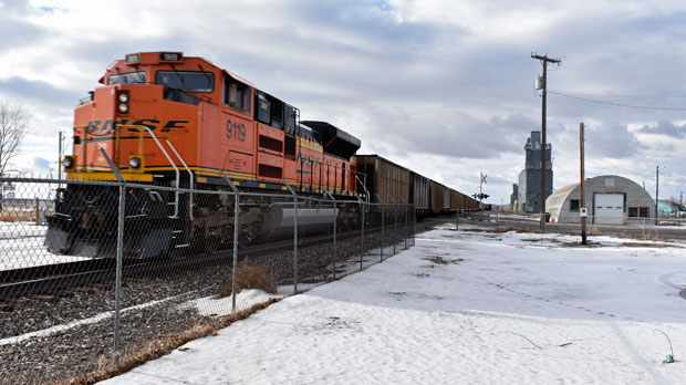 A train hauling thousands of tons of coal