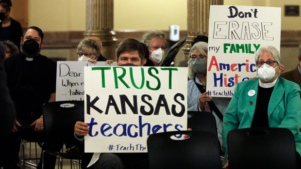 Educators, ministers and civil rights activists protest