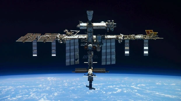 Roscosmos Space Agency Press Service shows the International Space Station