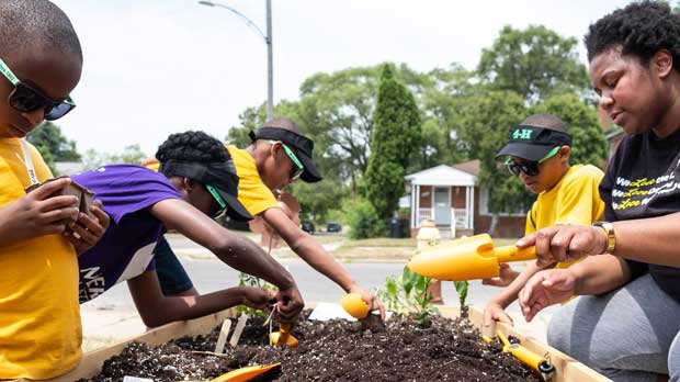 "Urban Gardening Group" Photo courtesy of The Detroit Public Library Foundation