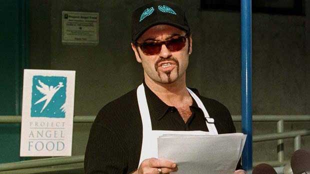 "Friend and long time supporter George Michael at Project Angel Food's former Sunset Blvd. headquarters in 1998" Photo Courtesy of: Project Angel Food