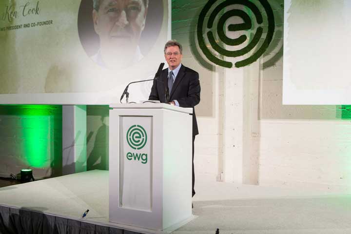"Ken Cook, President & co-founder of Environmental Working Group on the podium" Photo Courtesy of: Environmental Working Group.
