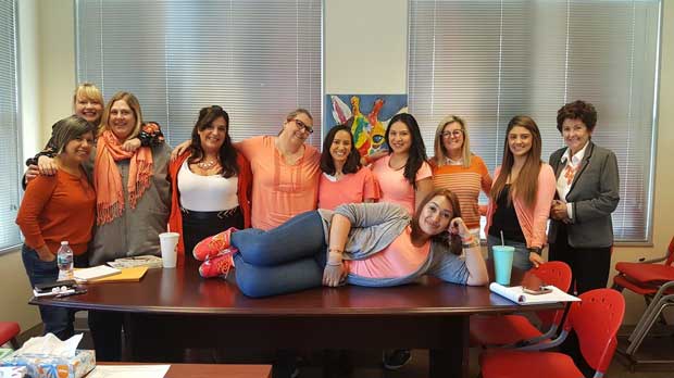 "Staff Orange4Love" Photo courtesy of NEWS- Domestic Violence and Sexual Abuse Services