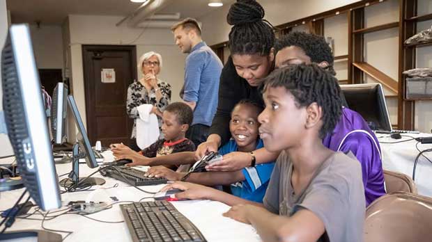 "Technology classes at the library" Photo courtesy of The Detroit Public Library Foundation