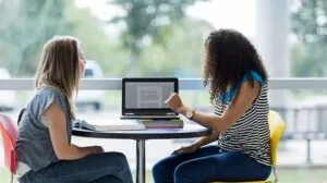 Students studying