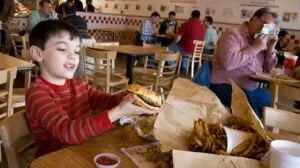 Boy eating