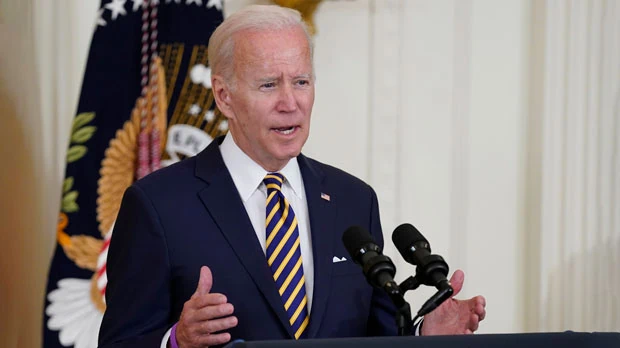 FILE - President Joe Biden in the East Room of the White House, Aug. 10, 2022, in Washington. Biden is set to announce $10,000 federal student loan cancellation on Aug. 24, for many, extend repayment pause for others. (AP Photo/Evan Vucci, File)