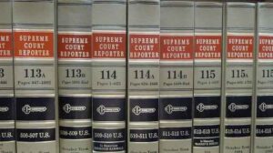 "Law library books" by Janet Lindenmuth licensed under CC BY 2.0