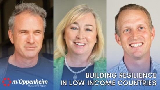 Thomas Tighe, President & CEO of Direct Relief; Dr. Ann Hudock, President & CEO of Counterpart International; & Peter Greer, President & CEO of HOPE International.