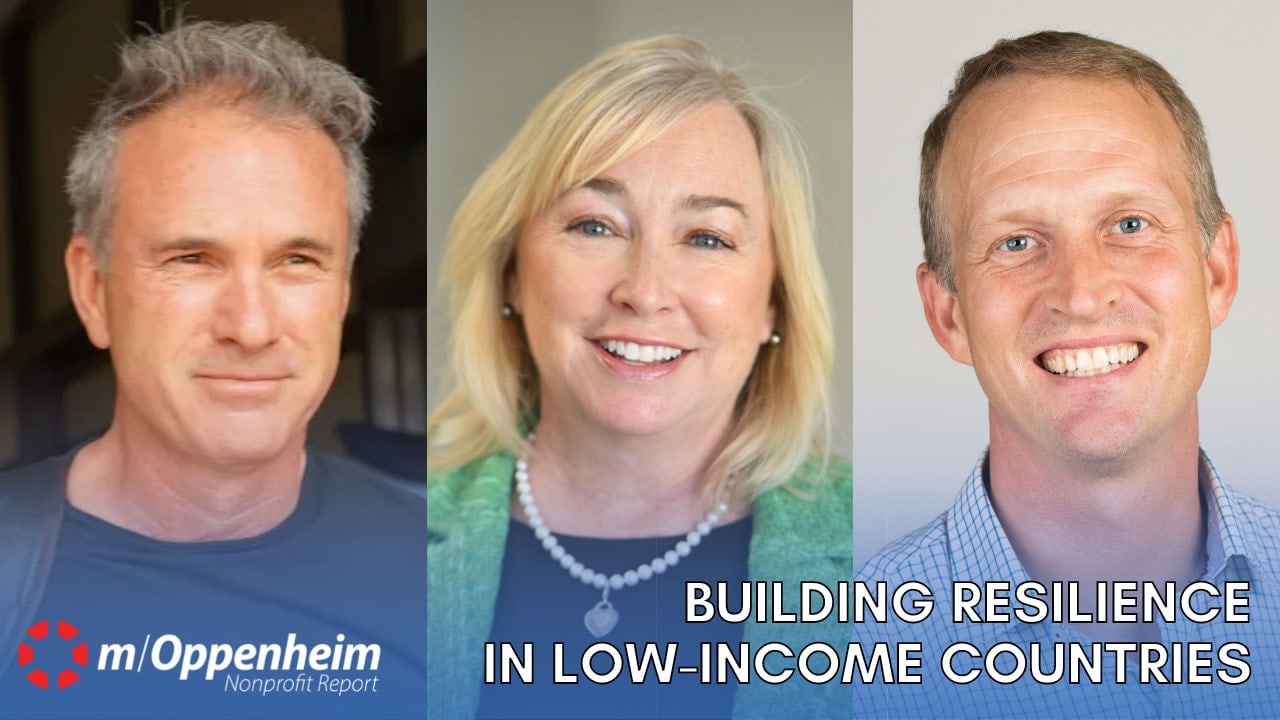 Thomas Tighe, President & CEO of Direct Relief; Dr. Ann Hudock, President & CEO of Counterpart International; & Peter Greer, President & CEO of HOPE International.